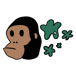 Drawn Flower Gorilla Sticker