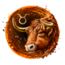 Drawn Image Of The Zodiac Taurus Watercolor Sticker