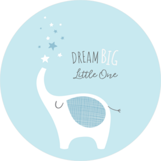 Dream Big Little Elephant Sticker