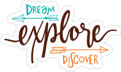 Dream Explore Discover Sticker