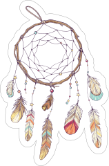 Dreamcatcher with Feathers Boho Sticker