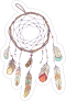 Dreamcatcher with Feathers Boho Sticker