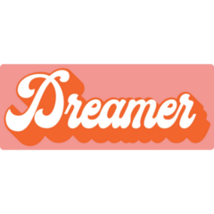 Dreamer Retro Bumper Sticker