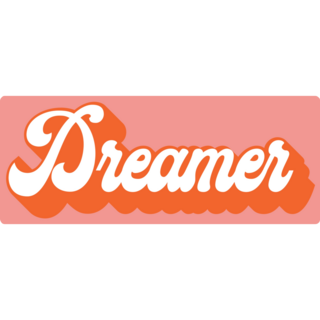 Dreamer Retro Bumper Sticker