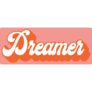 Dreamer Retro Bumper Sticker