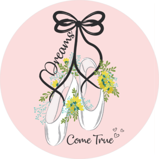 Dreams Come True Ballerina Shoes Sticker