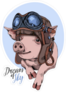 Dreams of Sky Pig Aviator Sticker