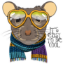 Dressed Rat Its Easy To Be Cool Sticker