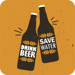 Drink Beer Save Water Sticker