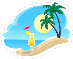 Drink on The Beach Sticker