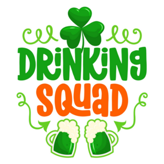 Drinking Squad Funny Typography Sticker