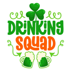 Drinking Squad Funny Typography Sticker
