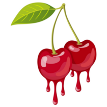 Dripping Cherries Sticker