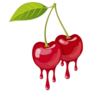 Dripping Cherries Sticker