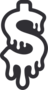 Dripping Dollar Sign Sticker