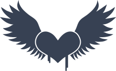Dripping Heart With Wings Sticker