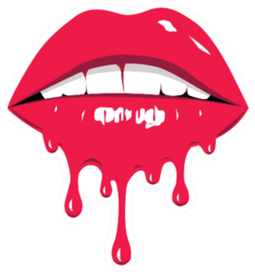 Dripping Lips Graphic Sticker