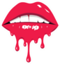 Dripping Lips Graphic Sticker