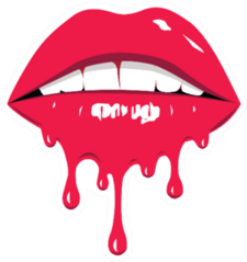 Dripping Lips Graphic Sticker