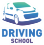 Driving School Blue Car Logo Sticker