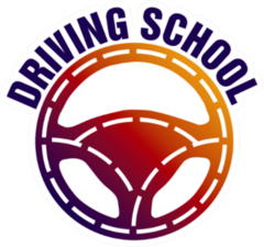 Driving School, Car Wheel And Mechanic Sticker