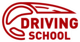 Driving School Red Logo Sticker