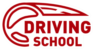 Driving School Red Logo Sticker