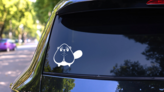 Droopy Beaver Sticker on a Rear Car Window (New) example