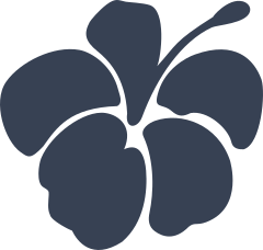 Droopy Hibiscus Flower Sticker