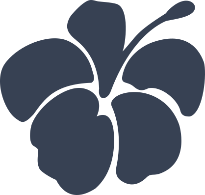 Droopy Hibiscus Flower Sticker