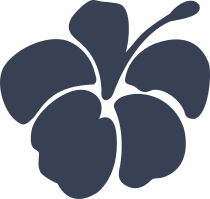 Droopy Hibiscus Flower Sticker