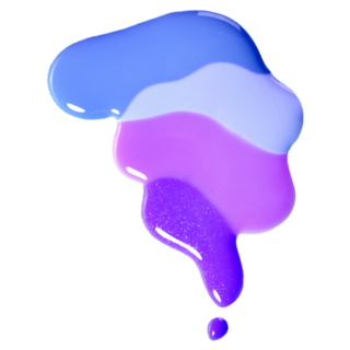 Drop Of Blue And Purple Nail Polish Sticker 
