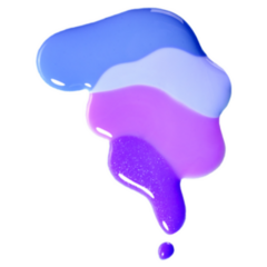 Drop Of Blue And Purple Nail Polish Sticker 