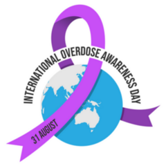 Drug Overdose Awareness Day Purple Ribbon Sticker