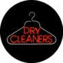 Dry Cleaners Hanger Neon Sign Light Sticker