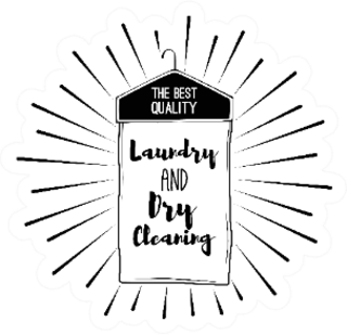 Dry Cleaning Label Laundry Illustration Sticker