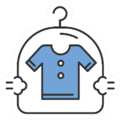 Dry Cleaning Service Color Icon Laundry Sticker
