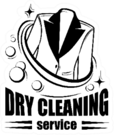 Dry Cleaning Service Logo Suit Jacket Sticker