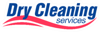 Dry Cleaning Services In Navy Blue & Red Sticker