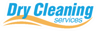 Dry Cleaning ServiceS Text Yellow & Blue Sticker