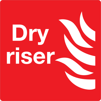 Dry Riser Sign Sticker