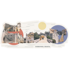 Dubrovnik, Croatia Illustration Sticker