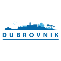 Dubrovnik Croatian City Skyline Blue Sticker
