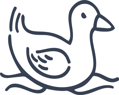 Duck Bird Outline Sticker