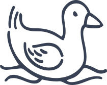 Duck Bird Outline Sticker