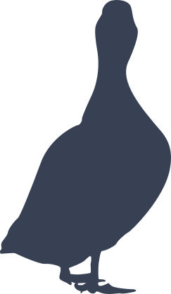 Duck Looking Away Silhouette Sticker