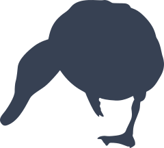 Duck Running After Something Sticker