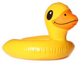 Duck Shaped Inflatable Ring Beach Sticker