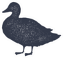 Duck Silhouette Vintage Logo Retro Sticker