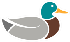 Duck Wild Bird Icon On White Background Sticker